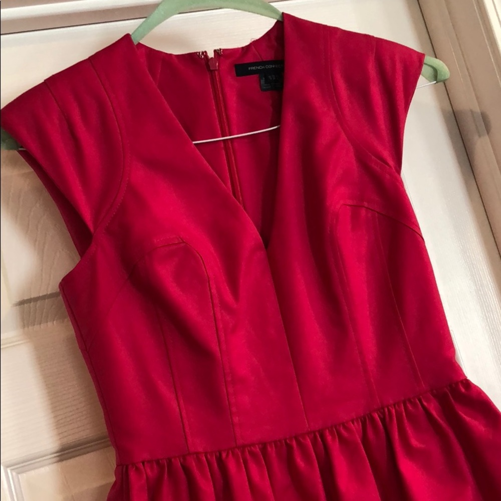 French Connection Fuchsia Structured Bodice Dress - image 2